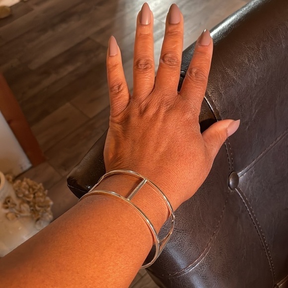 Silver Y2k Bangle Bracelet - Picture 2 of 8